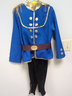 Royal Blue Prince Costume with Gold Trim for Kids